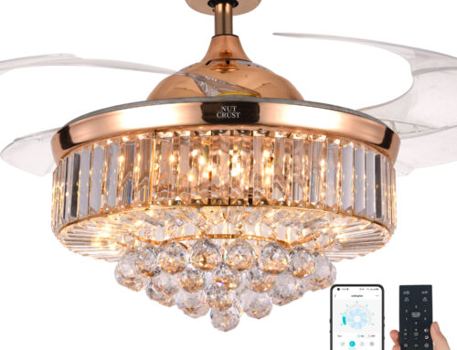 NUTCRUST Crystal Ceiling Fan with Light